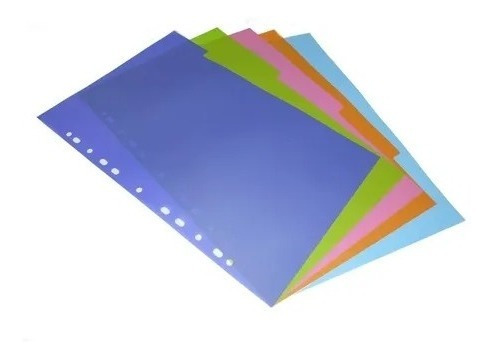 Separador Oficio Plástico Para Folder 10 Paquete X5 Unidades