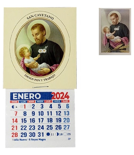 San Cayetano Calendario 2024 X 50 + 25 Stickers De Regalo