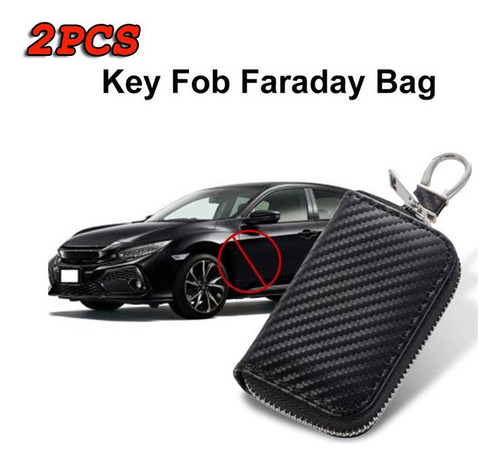 2 Bolsas Faraday Para Llavero Con Protector De Llave Y Cerra