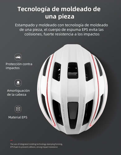Casco De Bicicleta Con Luz Trasera Led