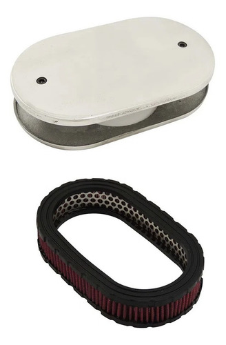 Filtro De Ar Esport Oval P/ Monoponto Gm Filtro + Tampa+base
