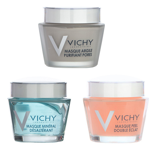 Set Vichy Mascara Mineral Doble Peeling + Calmante + Arcilla