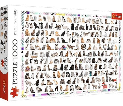 Puzzle Rompecabezas 1000 Piezas Trefl Gatos Collage Scarlet