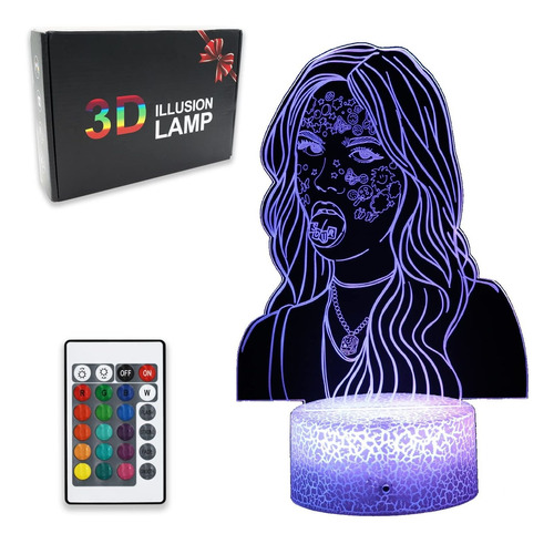 Singer Merch Luz Nocturna Lampara Mesa 16 Color Control