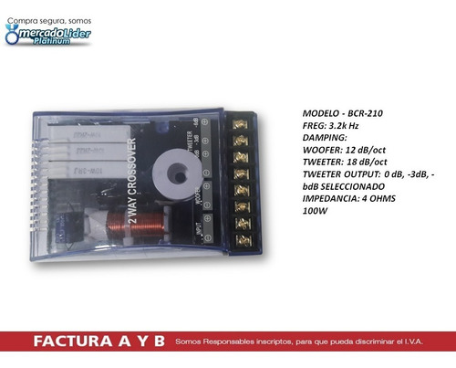 Imagen 4 de 9 de Crossover Divisor De Frecuencia Blauline 2 Vias 100w Oferta