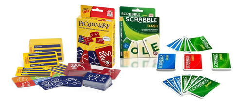 Combo 2 Juegos De Cartas Scrabble, Pictionary De Ruibal