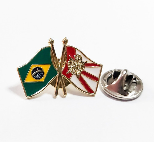2x Pins Broches Bandeira Brasil X Demolay Maçonaria