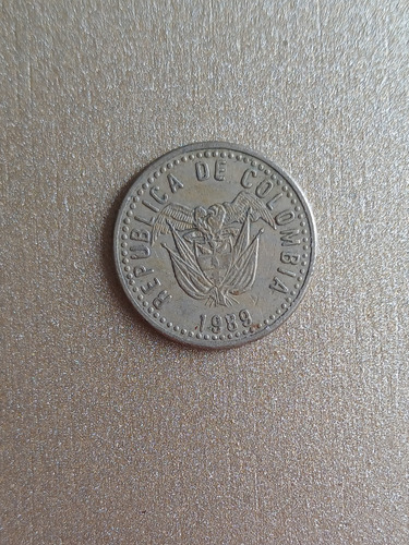 Moneda 10 Pesos Colombianos 1989
