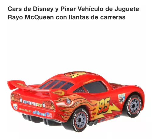 Disney Pixar Cars Rayo McQueen con ruedas de carreras : Juguetes y Juegos 