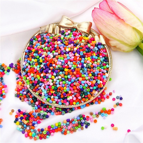 Perlas De Vidrio Multicolores De 3 Mm Para Hacer Joyas Y Man