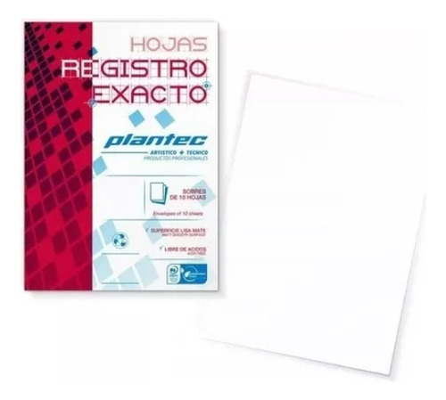 Papel Registro Exacto 210gr A4 Plantec Grabado Pack X10hojas