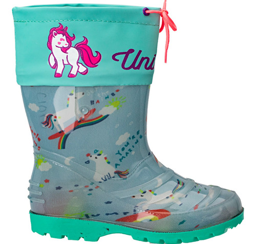 Bota Impermeable Para Lluvia Unicornio Fantasía 12243 