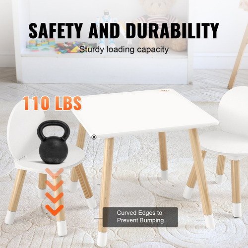 Juego De Mesa Y 2 Sillas Para Niños Multiactividades Manuali
