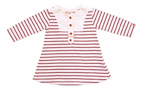 Vestido Bebe Rayado Manga Larga Pitocatalan (12w260)