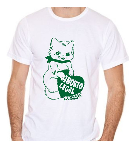 Remera Gatito Aborto Legal Seguro Y Gratuito Feminismo 