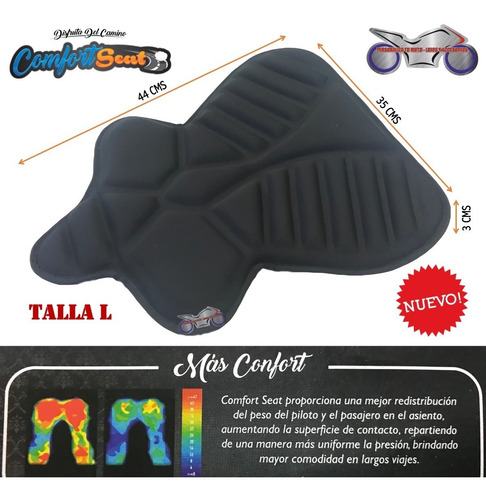 Imagen 3 de 8 de Confort Seat (sillin Acolchado Para Moto) Talla L