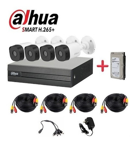 Kit De Cuatro Cámaras De Metal 1080p Con Disco Duro De 1tb