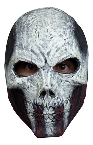 Máscara Efecto Neón Cráneo Assault Oscuridad Urban Halloween Color Blanco