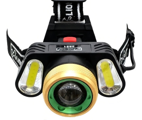 Linterna Marce MX A2851 de Cabeza 600 Lumenes Recargable Color Negro Luz Blanca