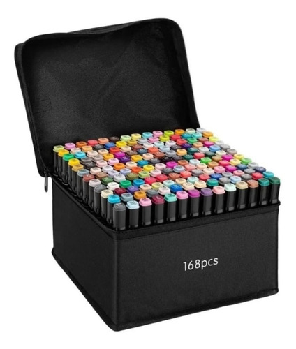 Marcadores 168 Lápices De Colores Tipo Touchfive Dobles Punt