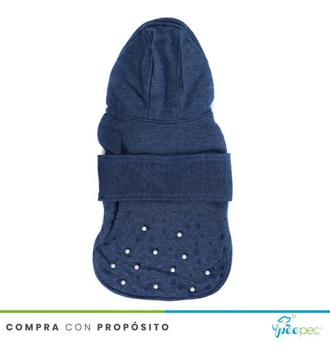 Imagen 1 de 5 de Abrigo Mod Puntos Azul Marino (xs)