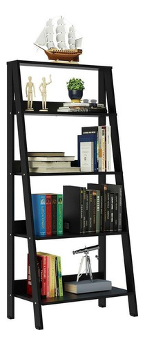 Librería Madesa Ladder con 4 estantes, color negro