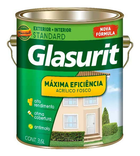 Tinta Látex Glasurit Acrílico Standard Máxima Eficiência 3,6