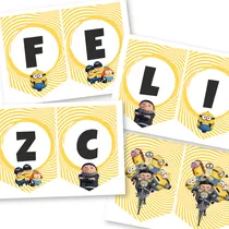 Comprar Banderines Imprimibles Feliz Cumple Minions 2