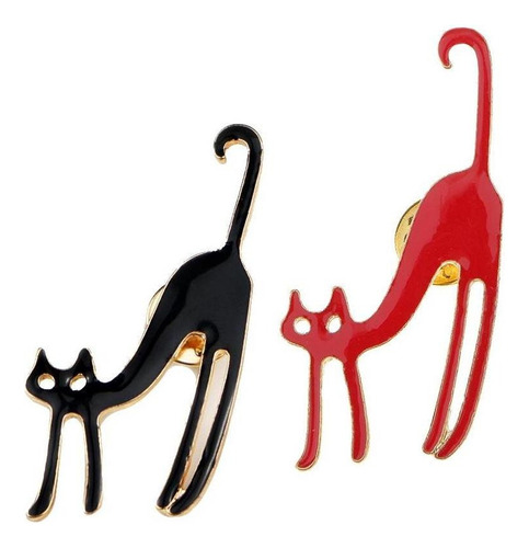 2 Piezas Broche Pin De Patrón Gato Accesorios Para Blusa