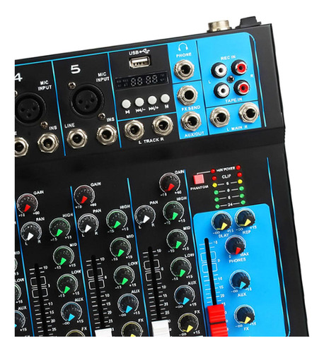 . Consola De Mezcla Mezcladora De Audio De 7 Canales Para