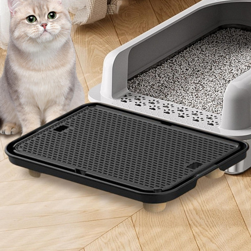 Mat De Bandeja De Arena Para Gato Mat De Captura De Negro