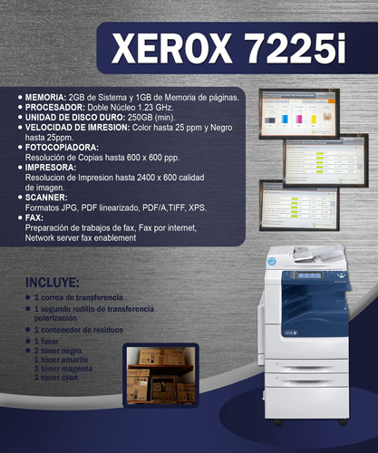 Fotocopiadora, Impresora, Escaner, Xerox Workcentre® 7225i 