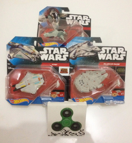 Kit 03 Naves Star Wars - Hot Wheels - Brinde 01 Spinner