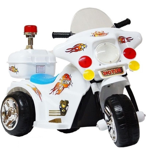 Mini Moto Eletrica Infantil Triciclo 6v Bateria Luzes Som 