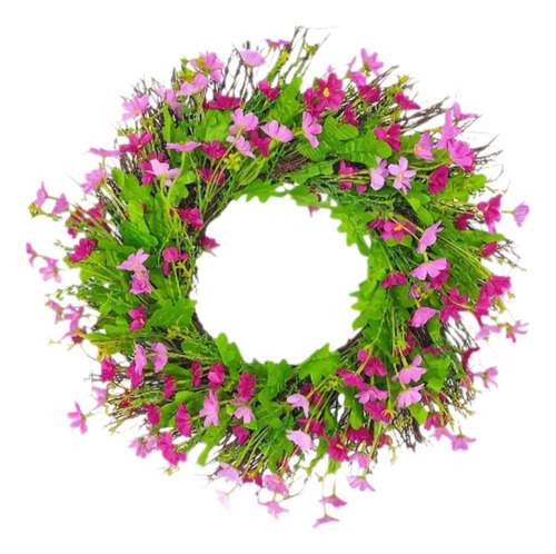 Corona De Flores Artificiales, Corona De Primavera Y Verano,