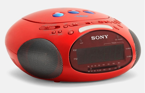 Radio Reloj Cd Sony Psyc Icf-cd831 Red - No Anda - No Envío