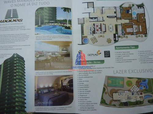 Imagem 2 de 2 de Apartamento Com 3 Dormitórios À Venda, 200 M² Por R$ 1.505.022 - Ed. Waves - Americana/sp - Ap0232