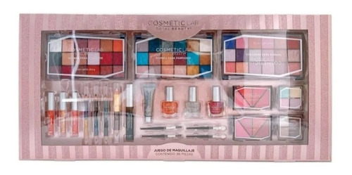 Set De Maquillaje Cosmetic Lab Total Beauty Rosa 86 Pzas
