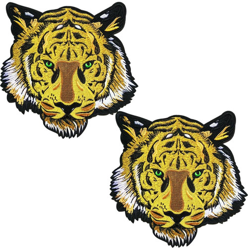 Bordado Parche Para Ropa, Mxgri-002, 2 Parches, Tiger, 25x25