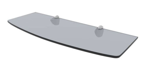 Kit De Repisa De Cristal Templado Gris Flotante De Pared