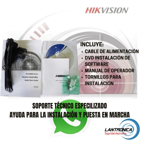 Imagen 3 de 9 de Control De Acceso 4 Puertas Hikvision Ds K2804 Rfid Tarjeta