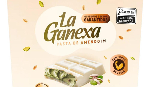 Pasta De Amendoim Pistache Com Whey Protein La Ganexa 450g