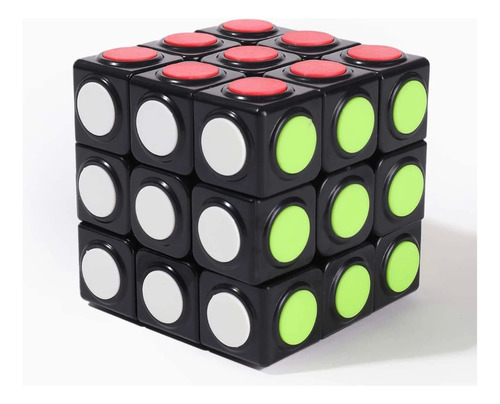 Cubo Magico Cuadrado Puzzle Rompecabezas Diseño Puntos 3x3x3 Estructura Negro