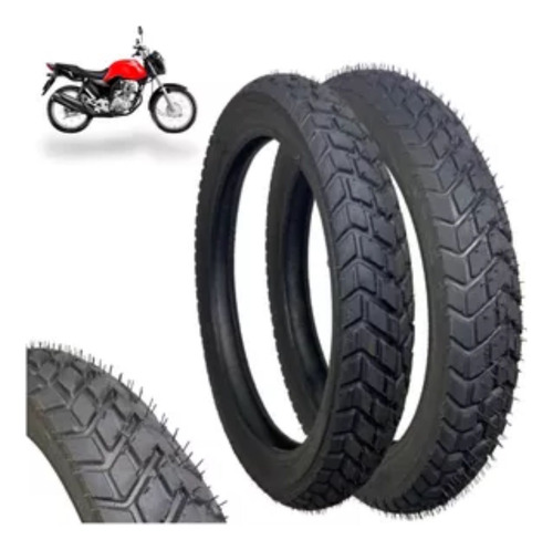 Kit Par De Pneus Robusto Ybr Factor Dafra Speed Max Cg 99