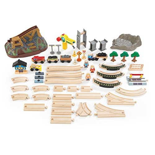 Juego De Tren De Construccion Superior Kidkraft, 61 Piezas