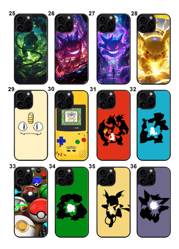 Funda Carcasa Pokemon Pikachu Ash Anime Para Samsung A Y J Negro A03 Core