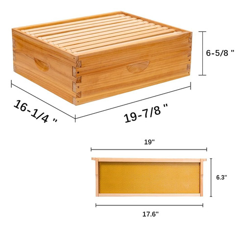Caja De Colmena De 10 Marcos Langstroth Medium Super Be...