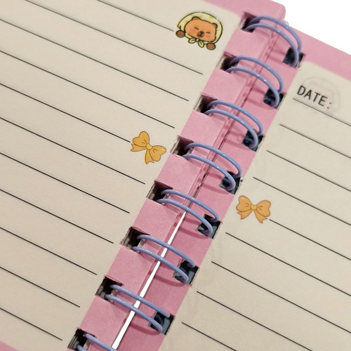 Libreta Capibara 15 X 9 Cms Separadores Kawaii Mini