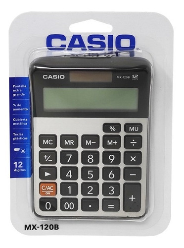 Calculadora Escritorio Casio Mx-120b 12 Digitos 1pzs