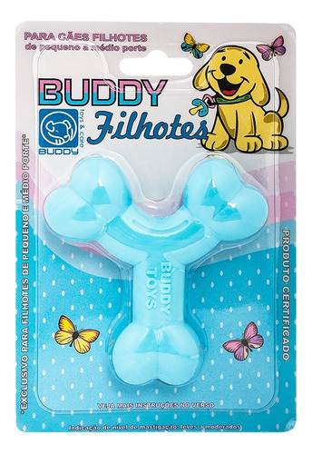 Buddy Toys Brinquedo Para Cães Ossinho Azul Para Filhotes